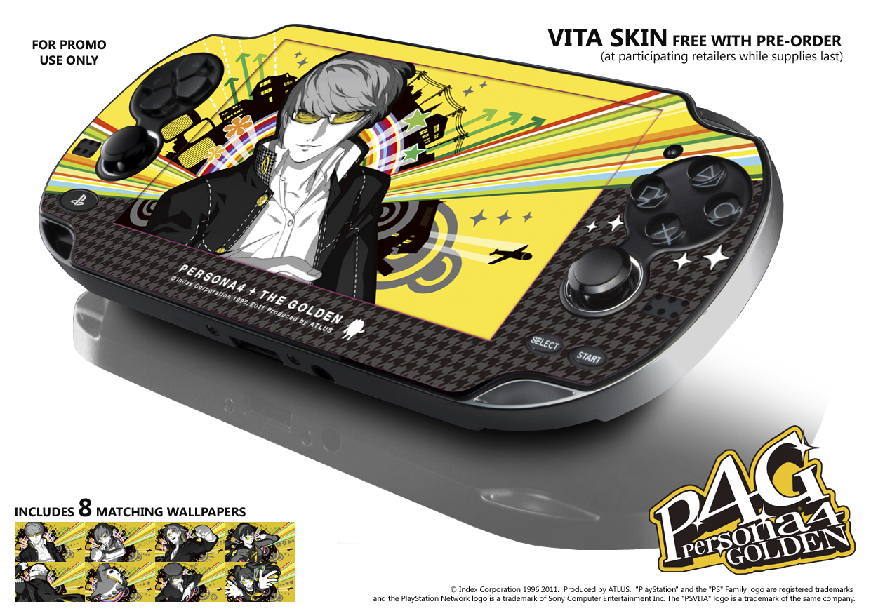 Pre-order Persona 4 Golden, get a free PS Vita skin - Gematsu