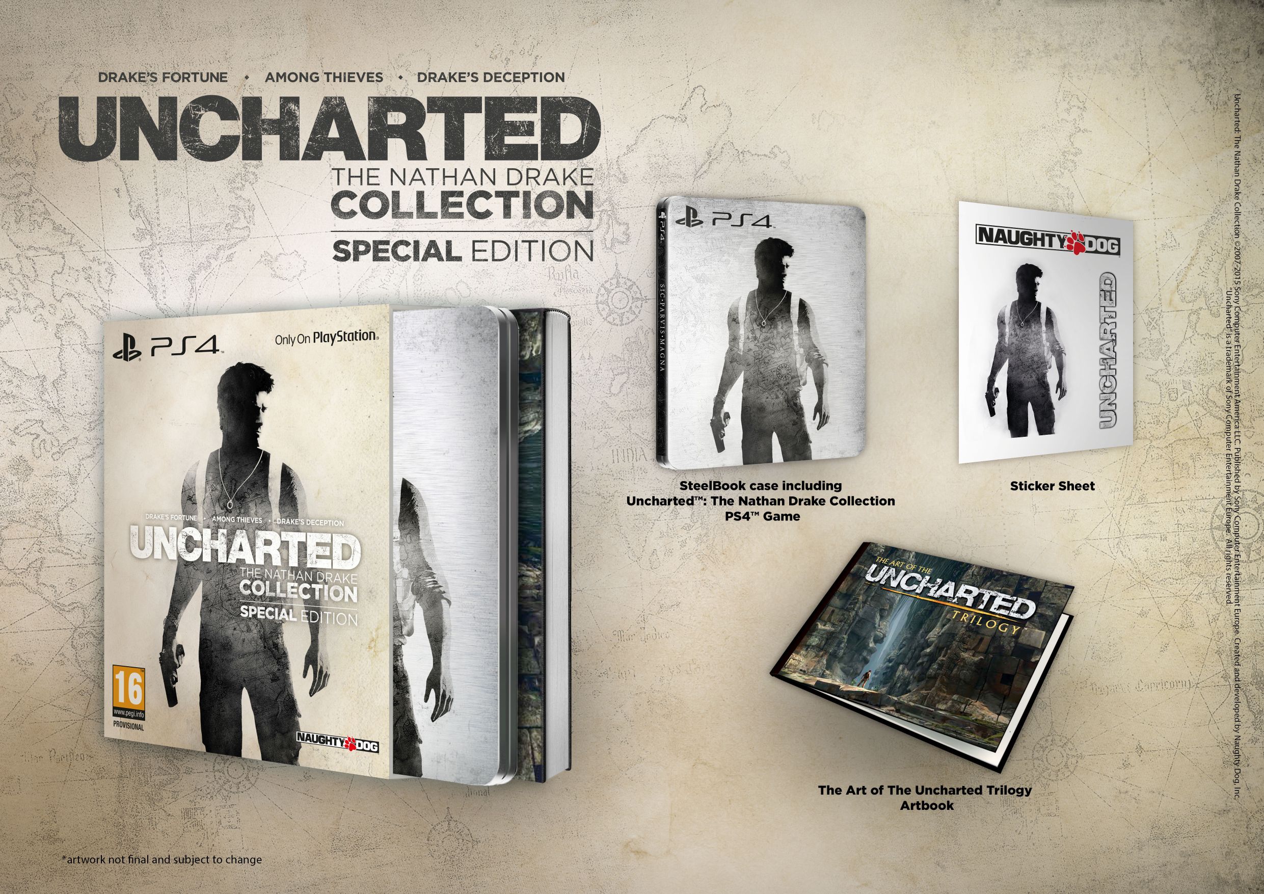 Artwork Drake in Cover, Uncharted 1, Naughty Dog