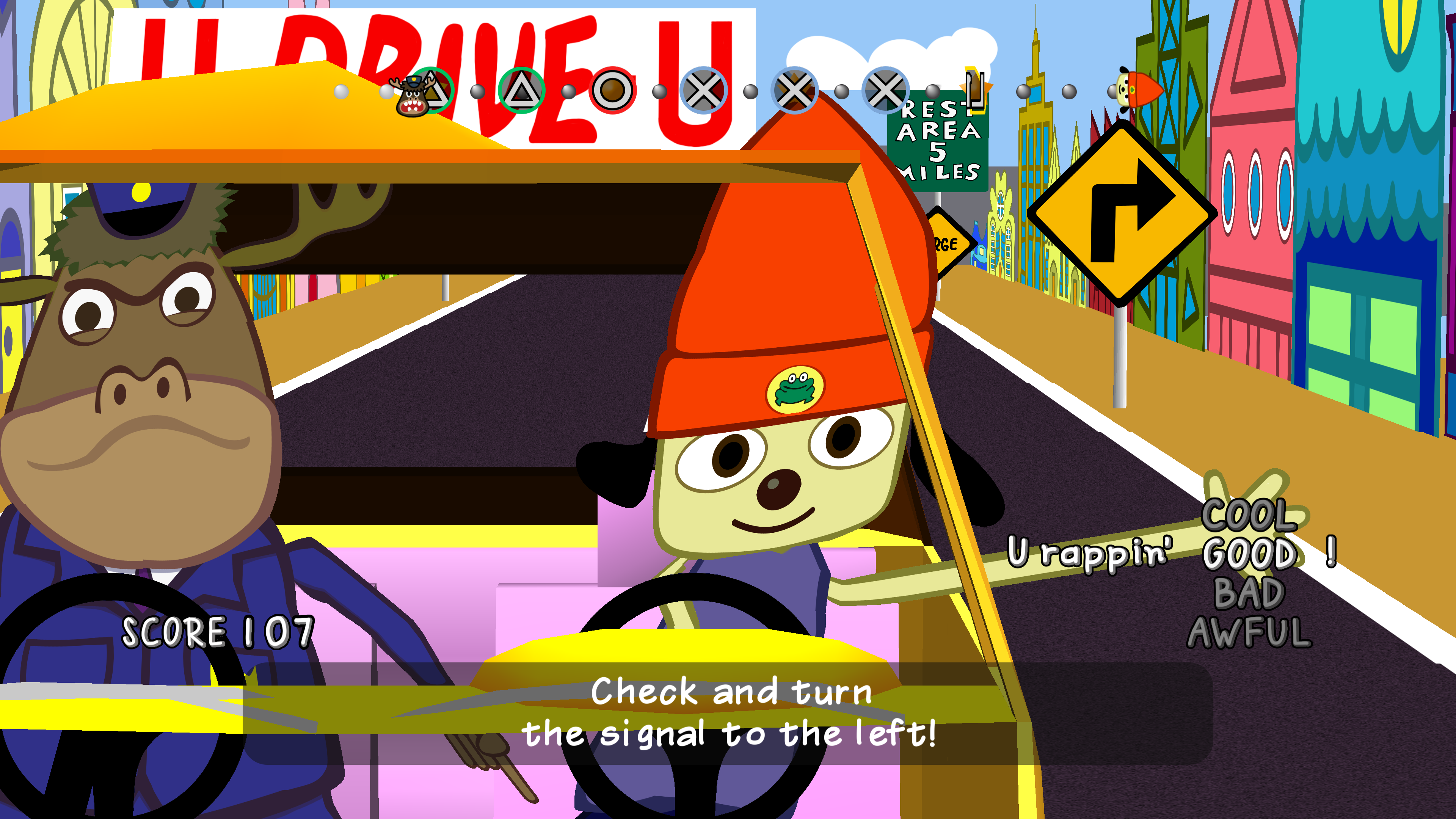 PlayStation 2 - PaRappa the Rapper 2 - Map Faces - The Textures