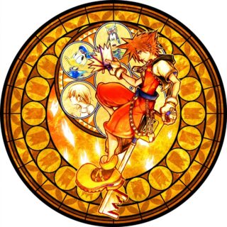 Kingdom Hearts Memorial Stained Glass Clock