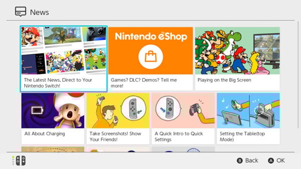 Nintendo Switch 22-minute UI walkthrough - Gematsu