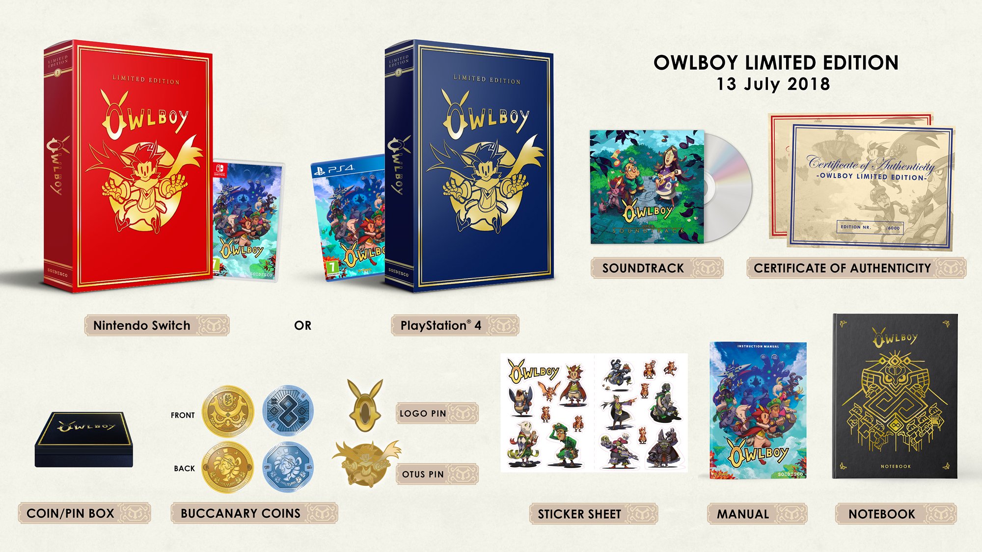 Owlboy limited edition launches July 13 - Gematsu