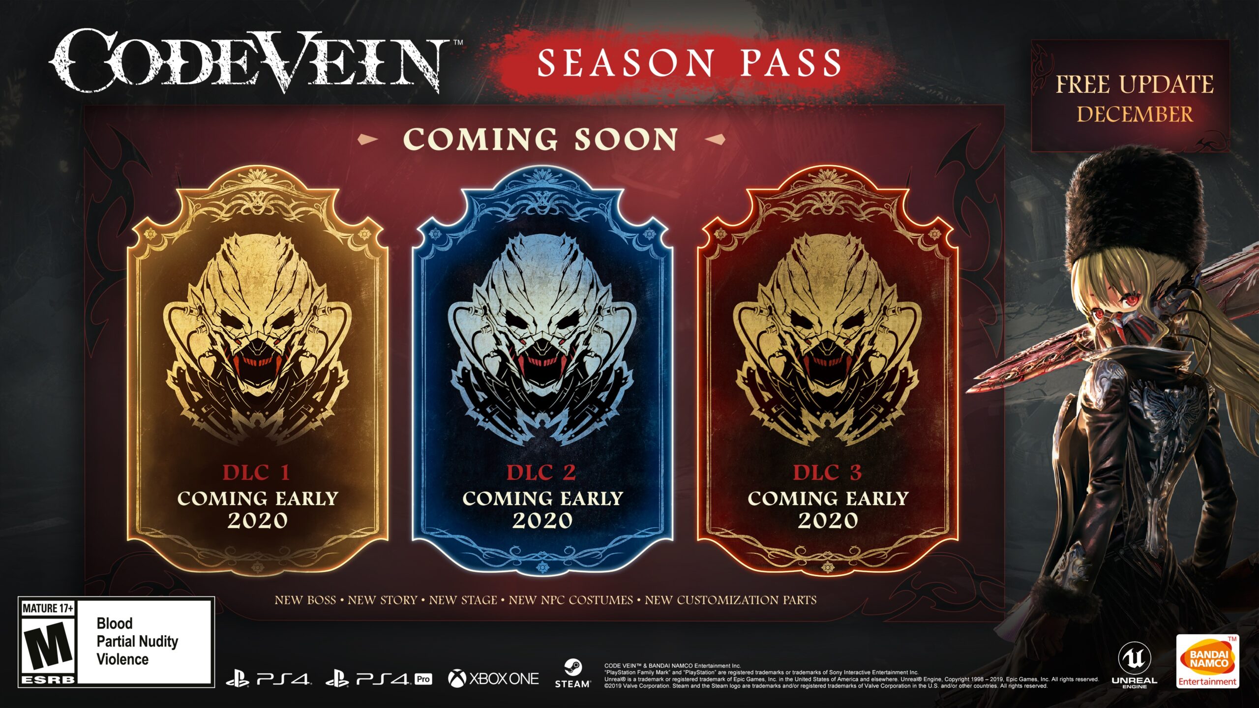 Code Vein: Season Pass | Xbox One - Codice Download DLC Con Bonus Set Mia Alternativo