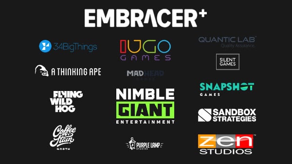 #
Embracer Group acquires 34BigThings, Flying Wild Hog, Nimble Giant Entertainment, Purple Lamp Studios, Snapshot Games, Zen Studios, more #
Embracer Group acquires 34BigThings, Flying Wild Hog, Nimble Giant Entertainment, Purple Lamp Studios, Snapshot Games, Zen Studios, more