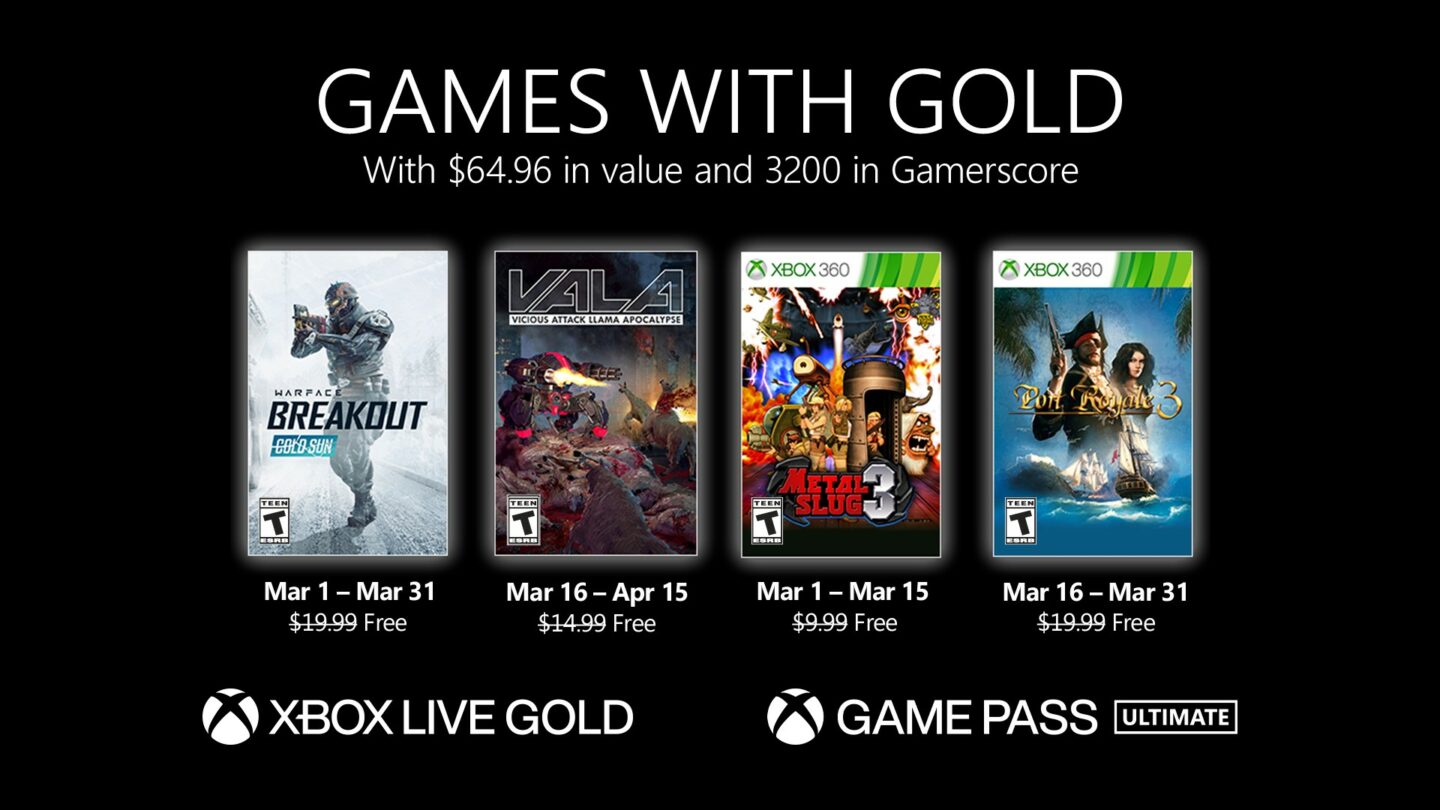 Xbox Live Gold free games for March 2021 announced Gematsu