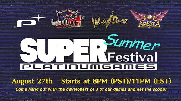 PlatinumGames Super Summer Festival live stream