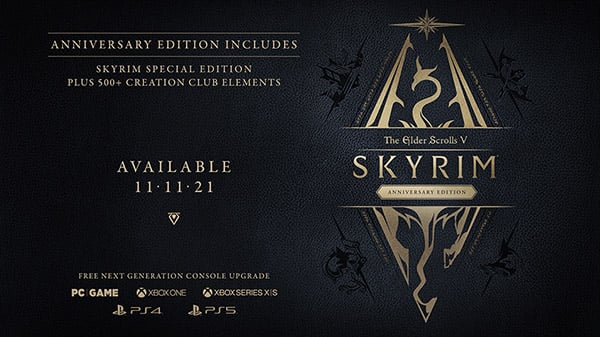 The Elder Scrolls V: Skyrim Anniversary Edition announced for PS5, Xbox Series, PS4, Xbox One, and PC – Gematsu