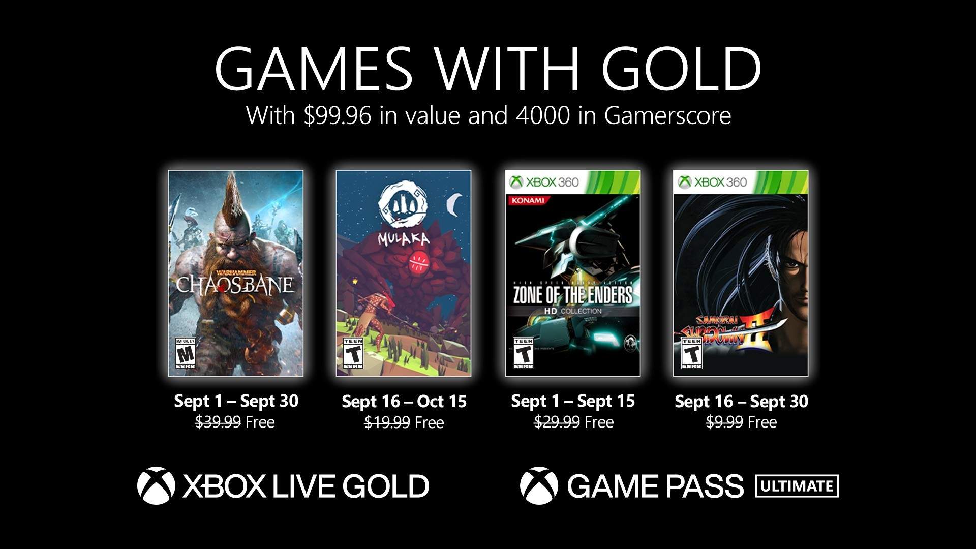 Xbox Live Gold free games for November 2021 announced - Gematsu