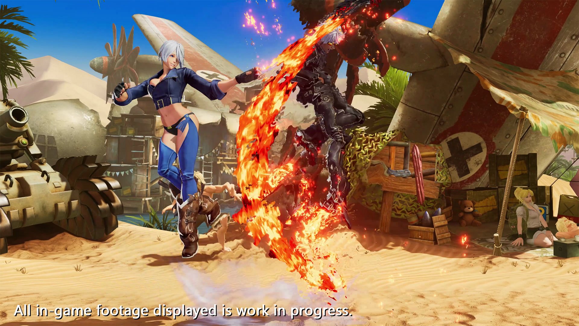 Novo trailer e imagens de The King of Fighters XV com a lutadora Angel 3