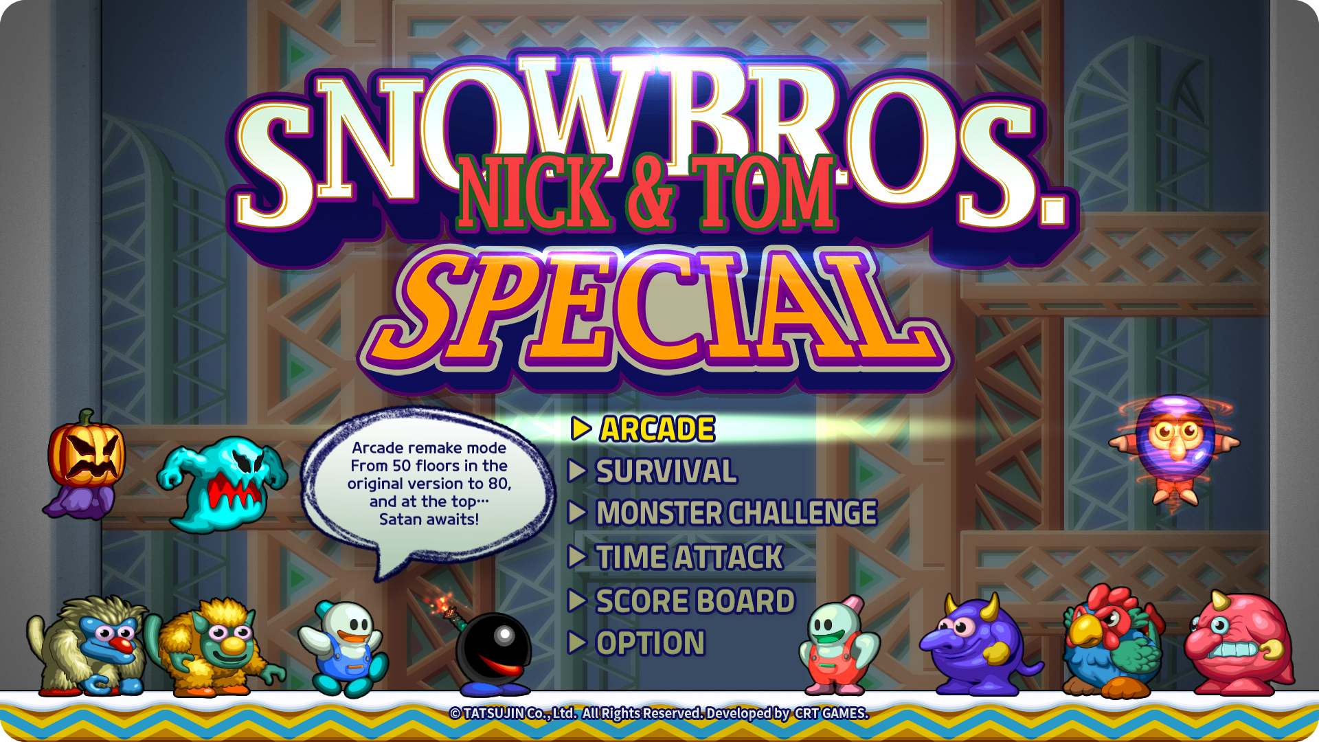 Snow Bros. Special title screen