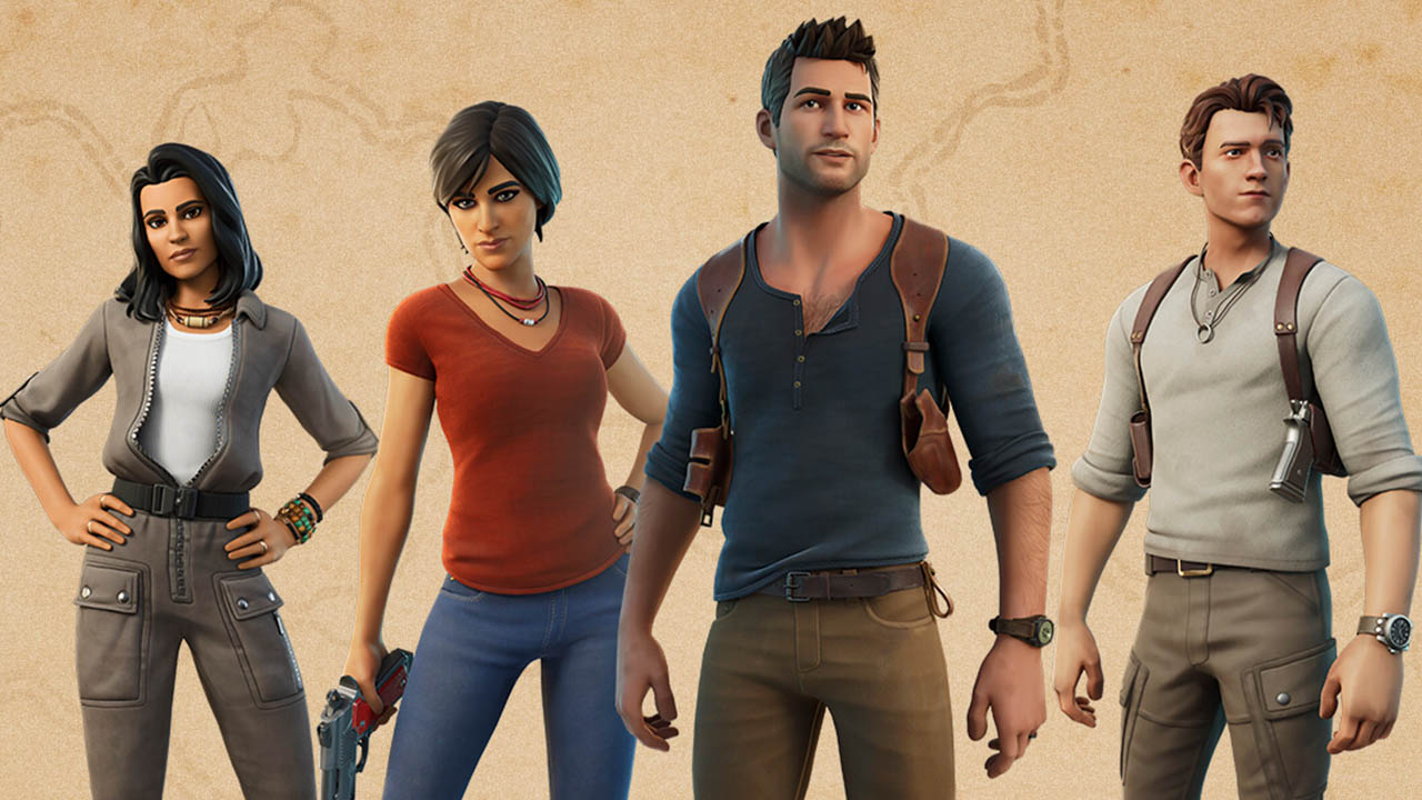 #
      Fortnite character outfits Nathan Drake and Chloe Frazer from Uncharted now available