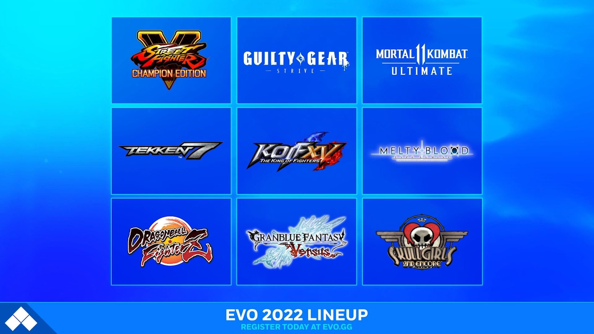 #
      EVO 2022 title lineup announced