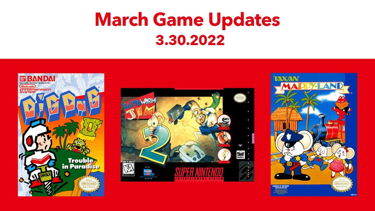 #
      SNES and NES – Nintendo Switch Online adds Earthworm Jim 2, DIG-DUG II, and MAPPY-LAND