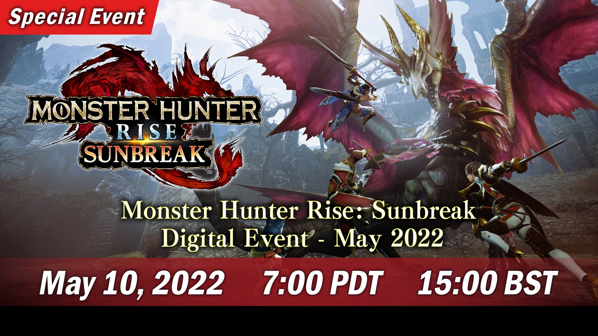 #
      Monster Hunter Rise: Sunbreak Digital Event set for May 10