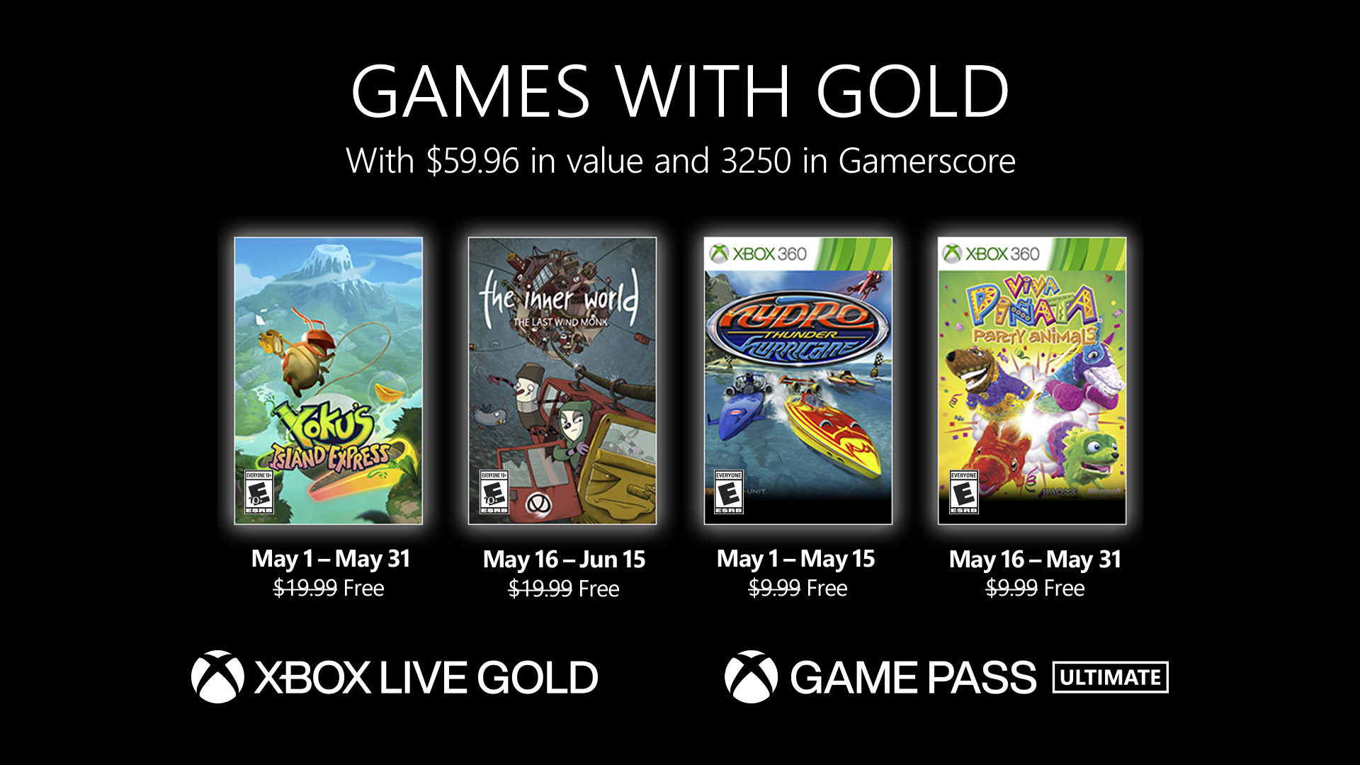 #
      Xbox Live Gold free games for May 2022 announced