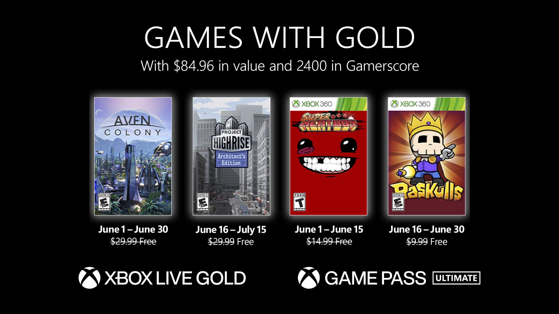 Absoluut zuiverheid verkwistend Xbox Live Gold free games for June 2022 announced - Gematsu