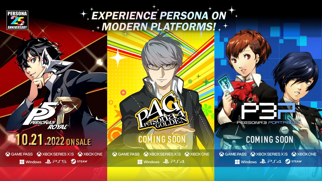 #
      Persona 5 Royal coming to PS5 and Steam, Persona 4 Golden to PS4, and Persona 3 Portable to PS4 and Steam