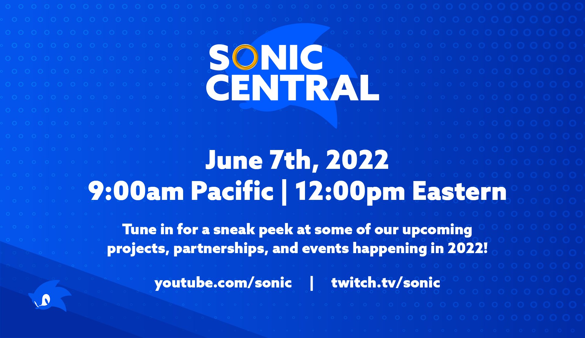 #
      Sonic Central broadcast set for June 7