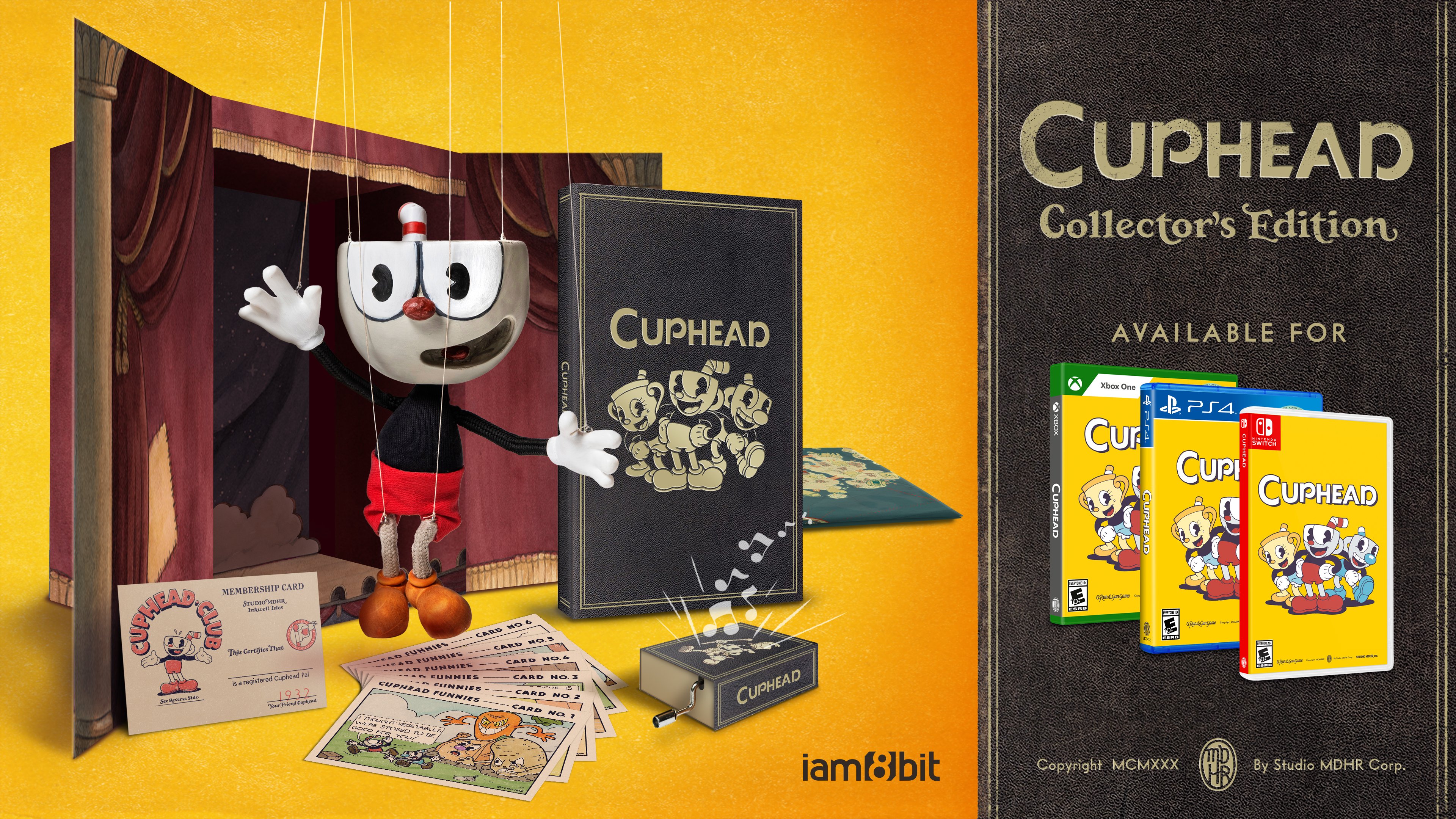 Mange Pub Baglæns Cuphead physical edition launches December 6 - Gematsu