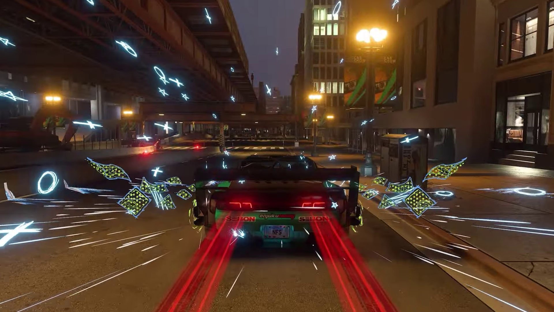لعبة Need for Speed ​​Unbound The World هي مقطع دعائي للعبة Canvas ، لقطات شاشة