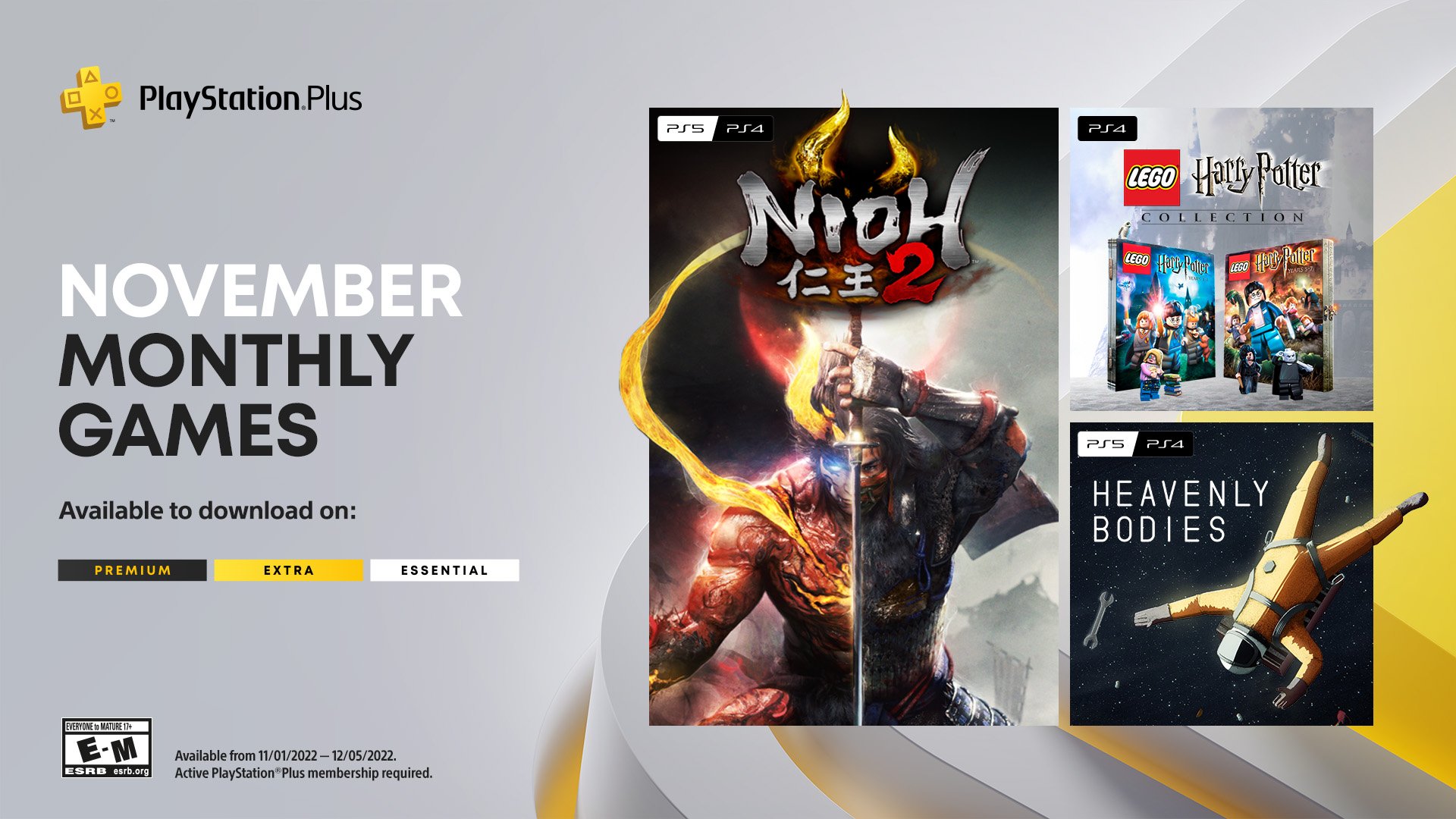 PlayStation Plus Monthly Games lineup for November 2022 announced