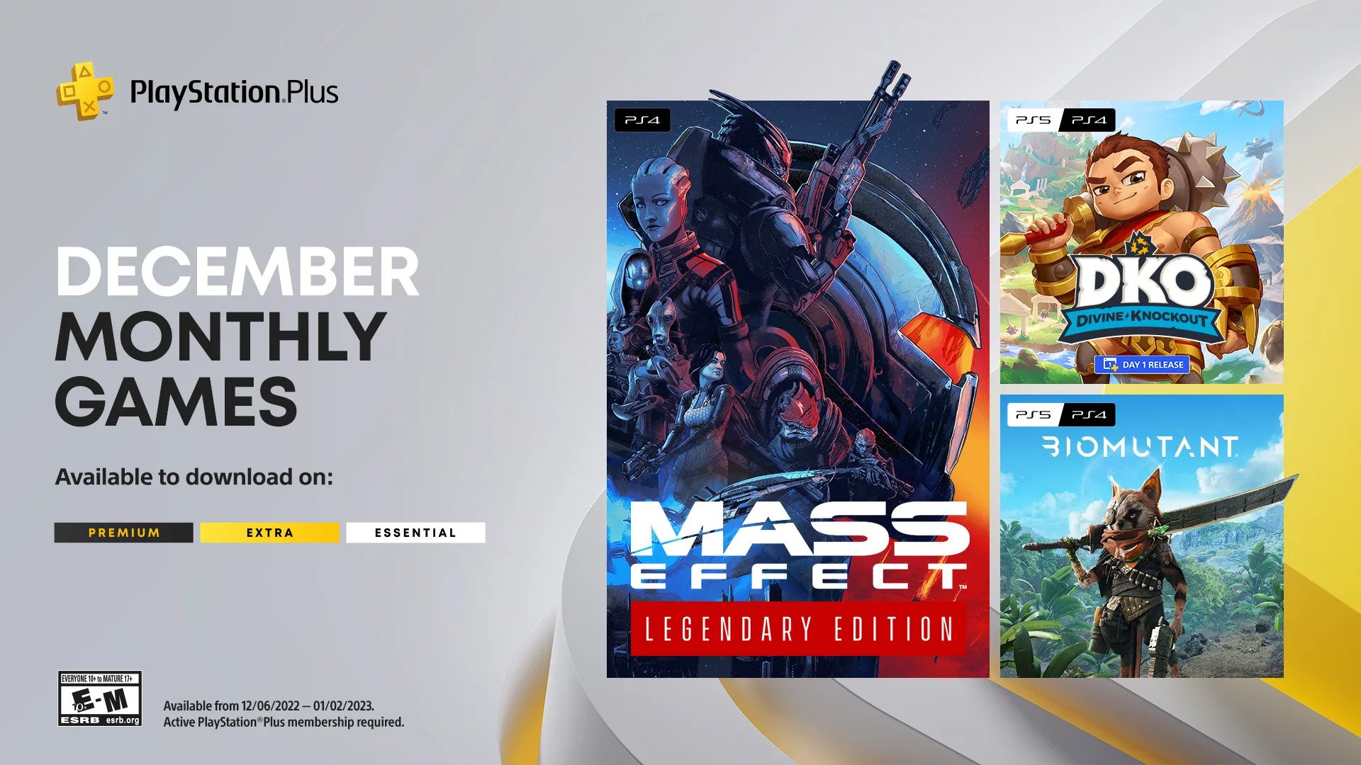 Annonce de la gamme mensuelle de jeux PlayStation Plus pour décembre 2022