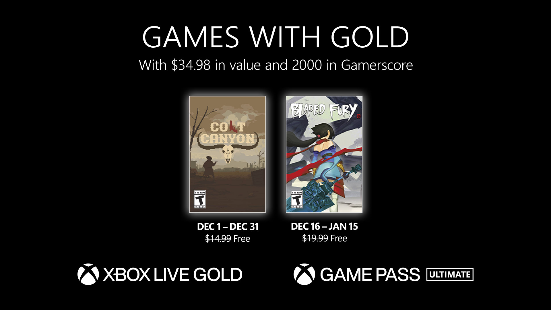 #
      Xbox Live Gold free games for December 2022 announced