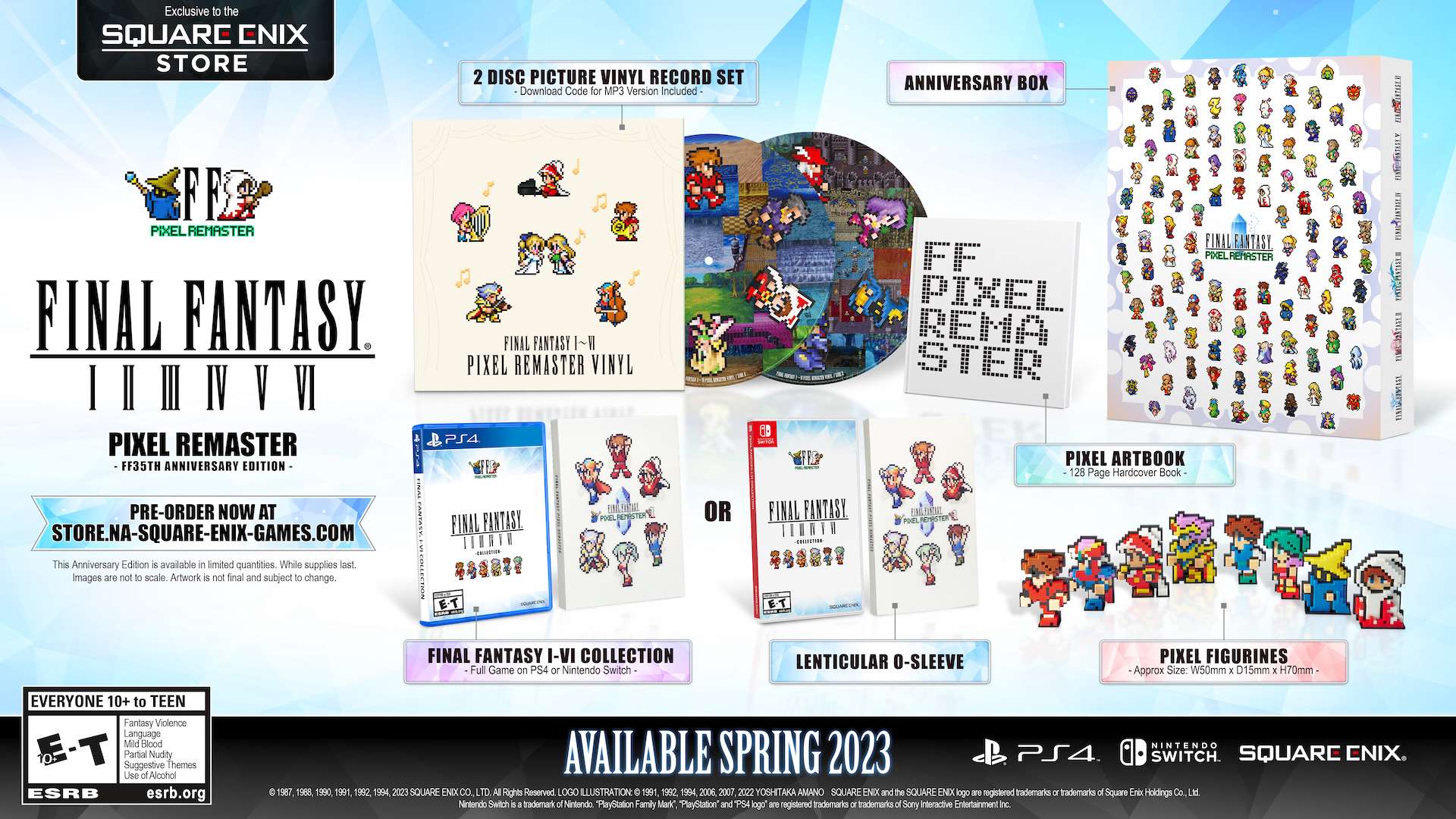 #
      Final Fantasy Pixel Remaster series coming to PS4, Switch in spring 2023
