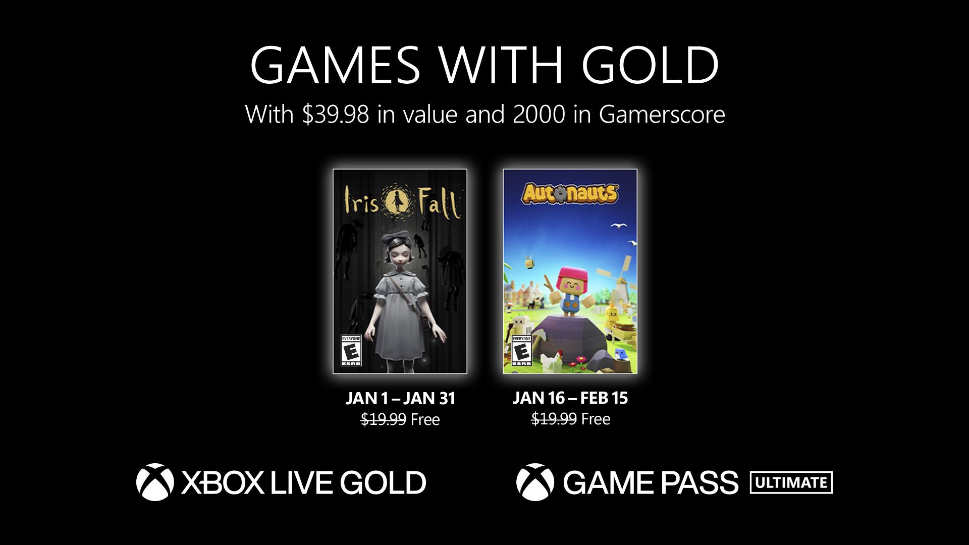 Oznamujeme bezplatné hry Xbox Live Gold na leden 2023