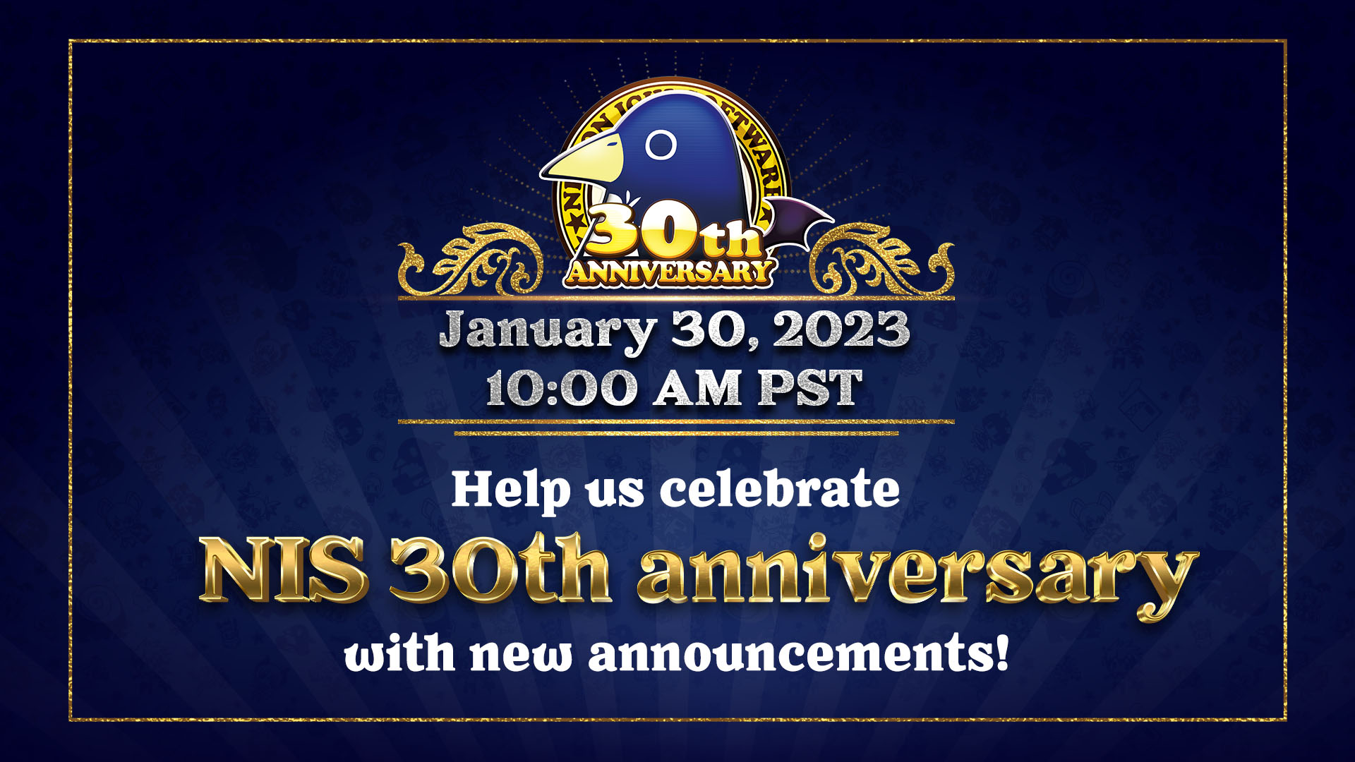 #
      Nippon Ichi Software 30th anniversary live stream set for January 30