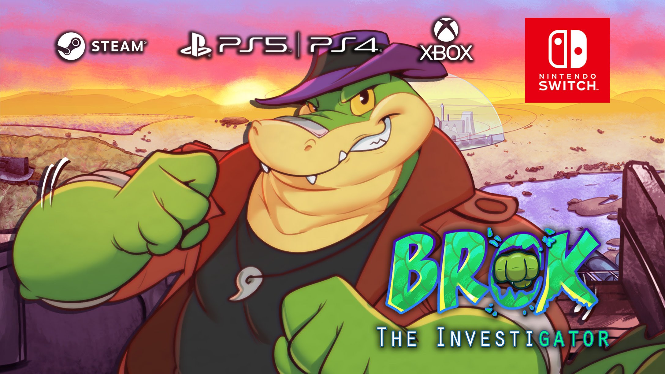 #
      BROK the InvestiGator for PS5, PS4, Xbox One, and Switch launches March 1