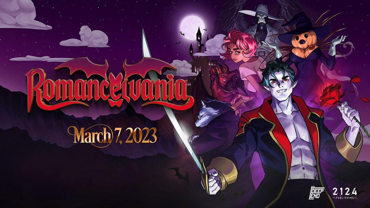 #
      Romancelvania launches March 7 for PS5, Xbox Series, and PC, later for Switch