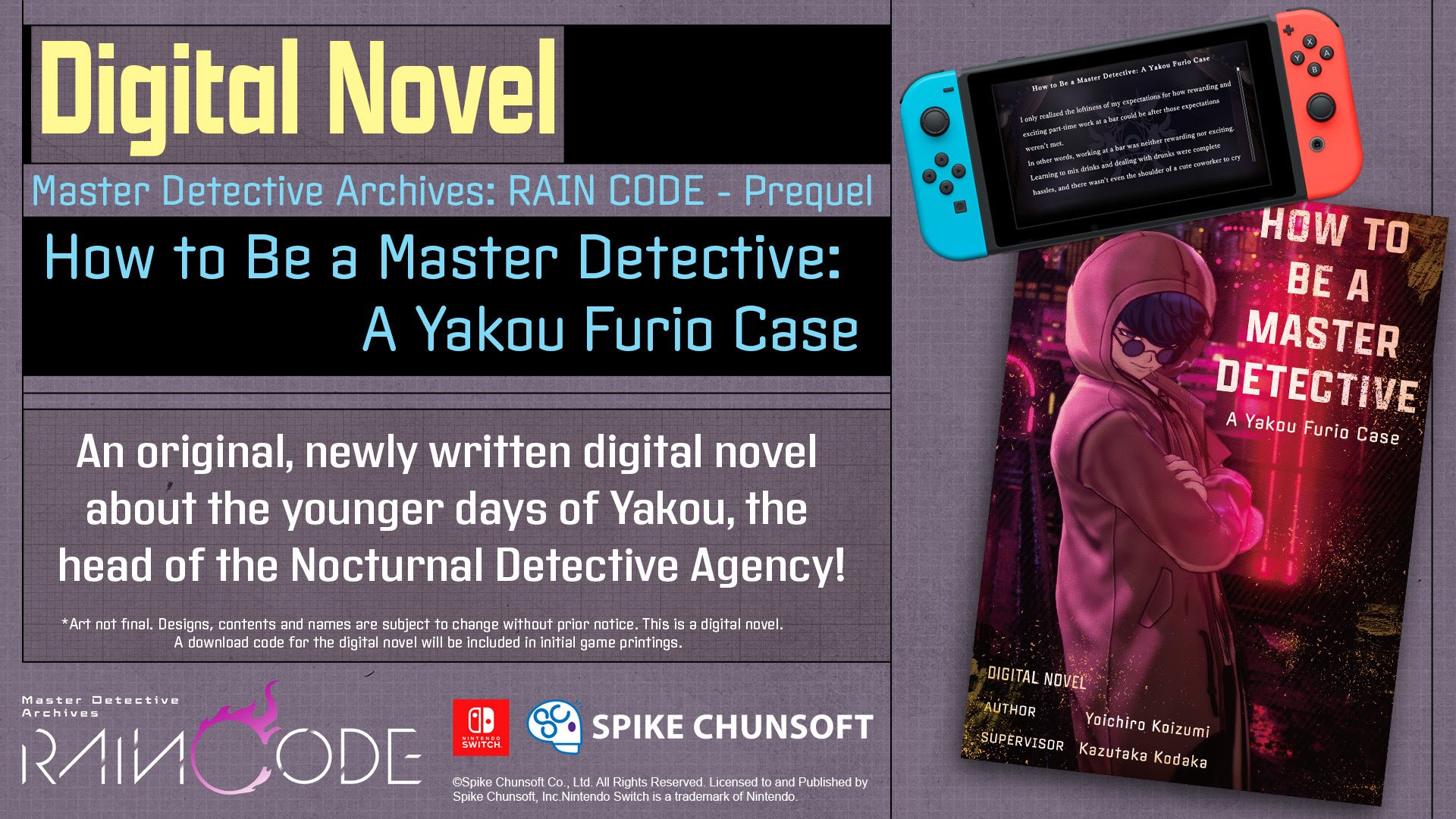 Master Detective Archives: RAIN CODE bonus digital novel detailed