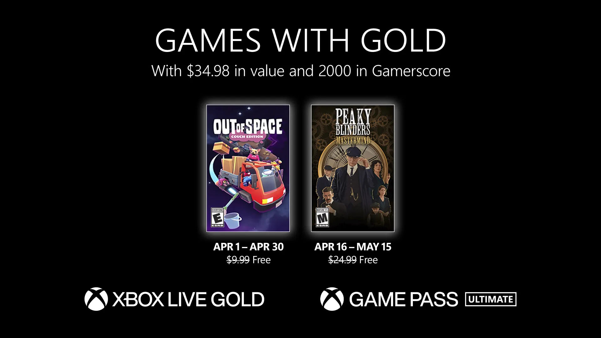 Xbox Live Gold free games for April 2023 announced Gematsu