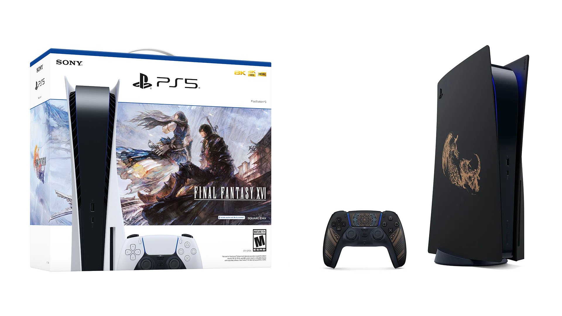 PS5 Final Fantasy XVI Bundle, limited edition DualSense Wireless Controller  and console cover announced - Gematsu
