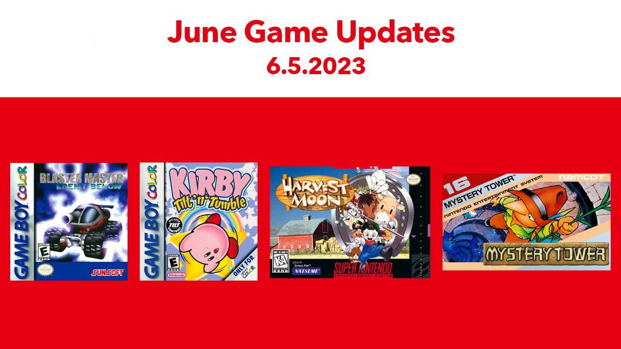 Game Boy, SNES, and NES - Nintendo Switch Online add Blaster Master Enemy Below, Kirby Tilt n Tumble, Harvest Moon, and Mystery Tower