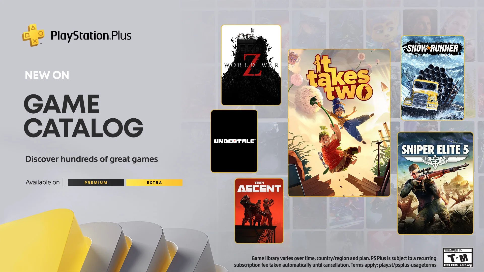A comparison of availability of the new PS Plus game catalogs