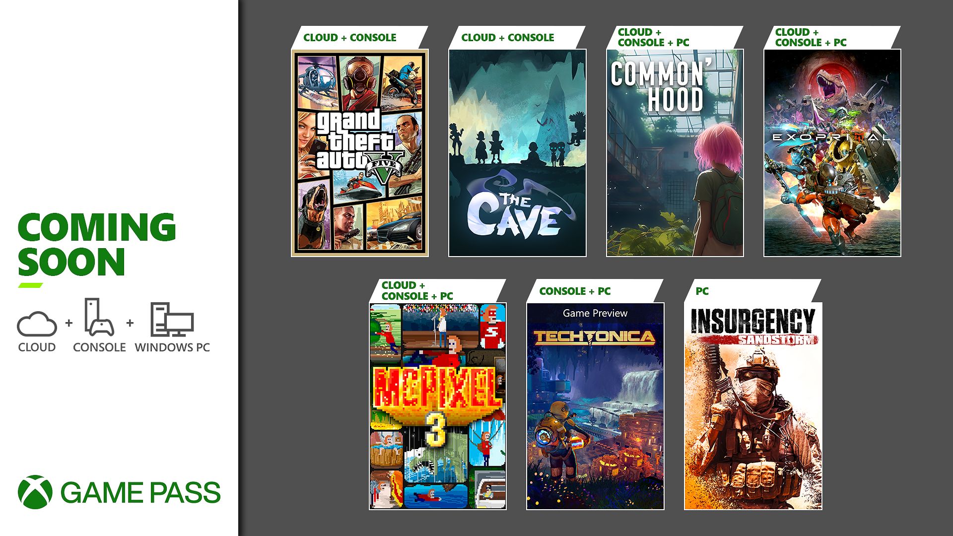 Xbox Game Pass agrega Grand Theft Auto V, Exoprimal, Techtonica y más a principios de julio