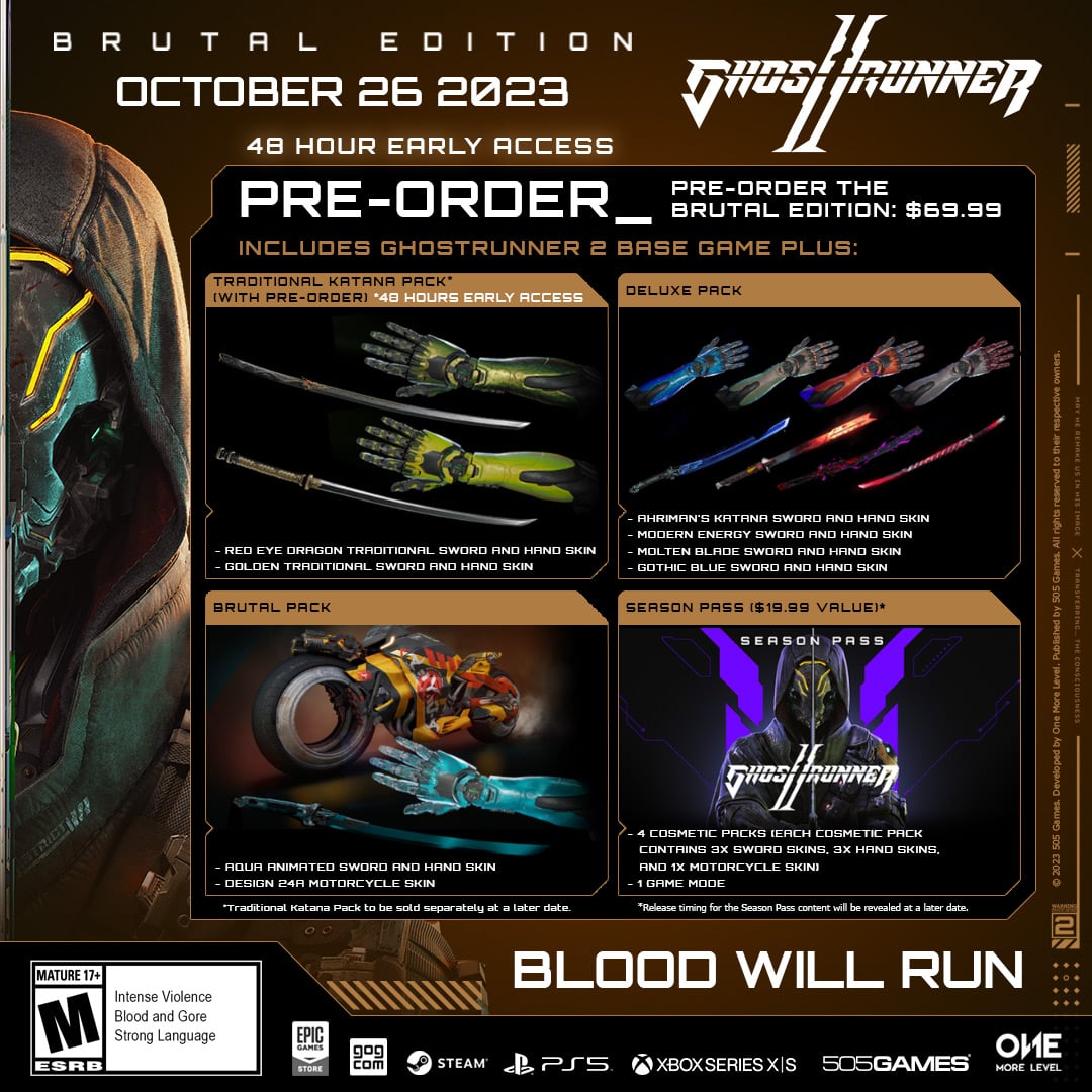 Ghostrunner II launches October 26 Gematsu