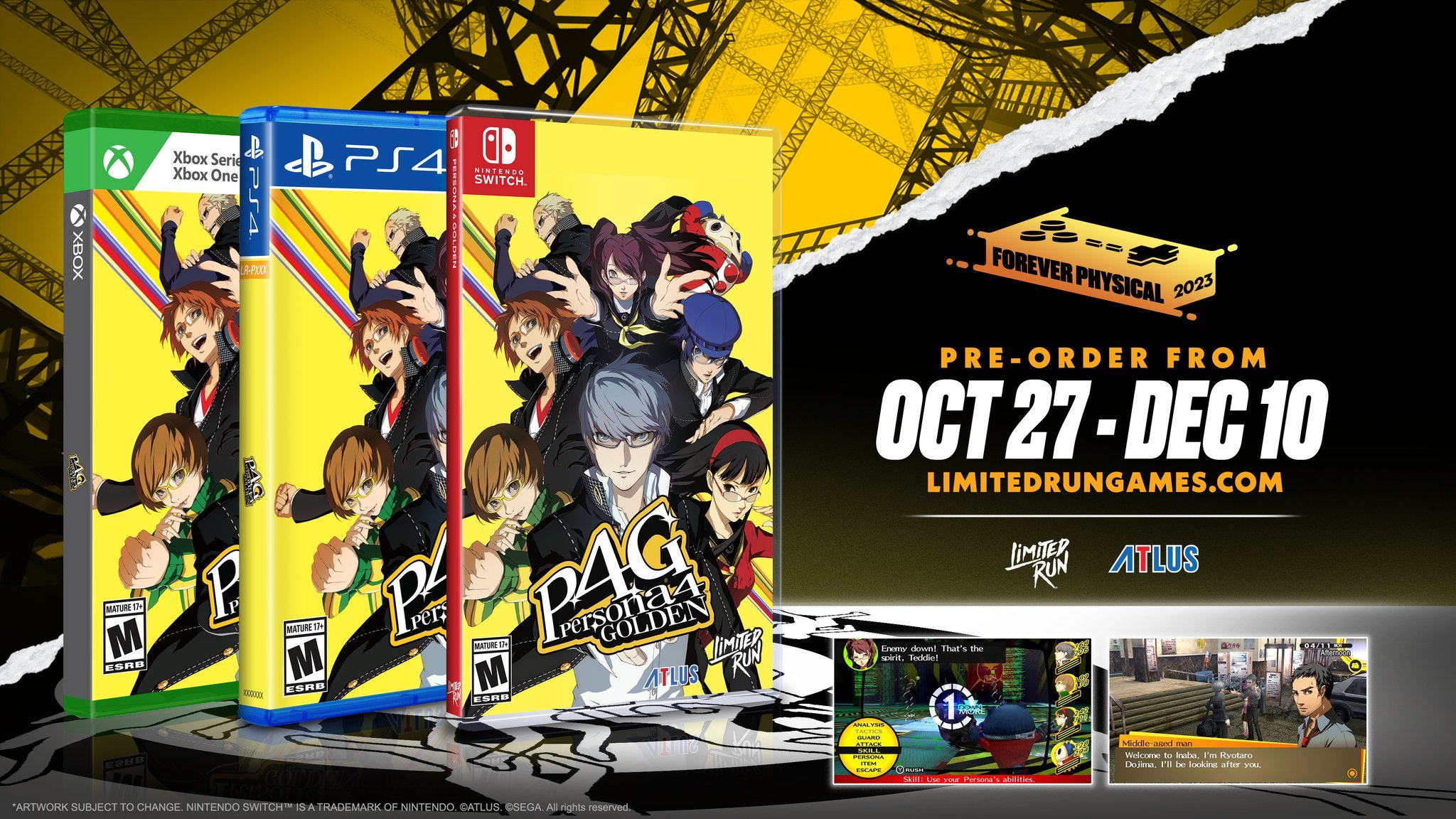 #
      Persona 4 Golden limited run physical edition pre-orders open October 27