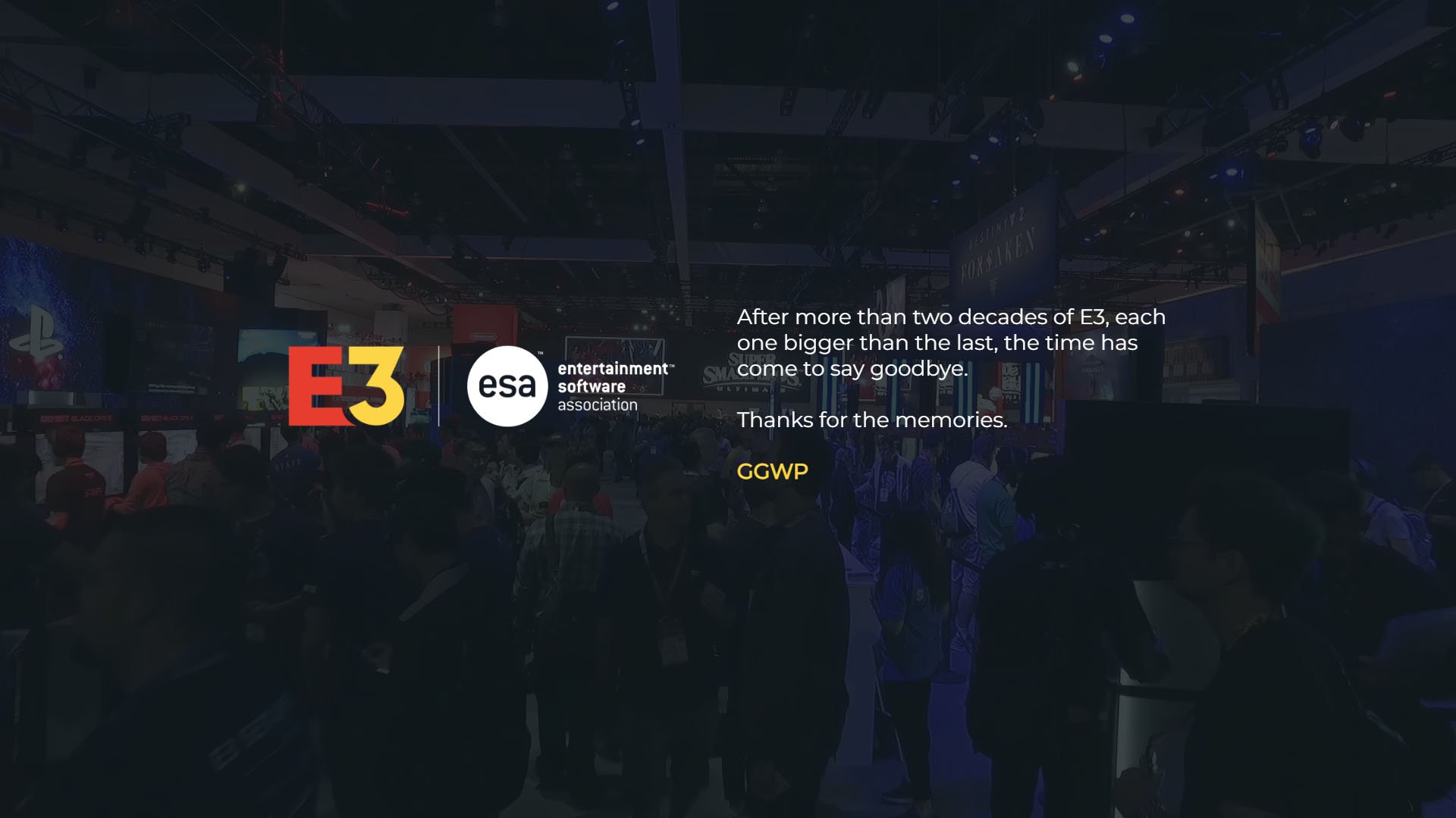 #
      E3 officially dead after more than two decades