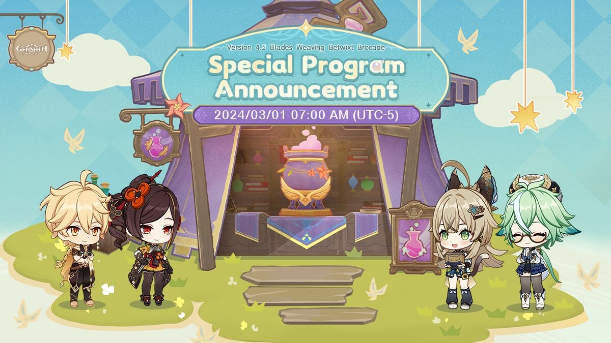 Genshin Impact Version 4.5 Update Special Program