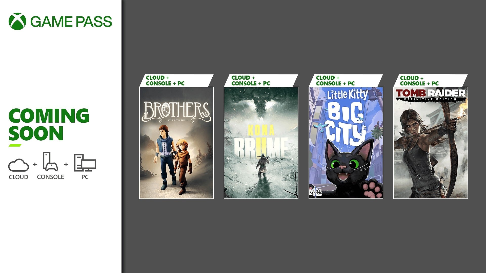 Xbox Game Pass adds Tomb Raider: Definitive Edition, Kona II: Brume, Little Kitty, Big City, and more in early May