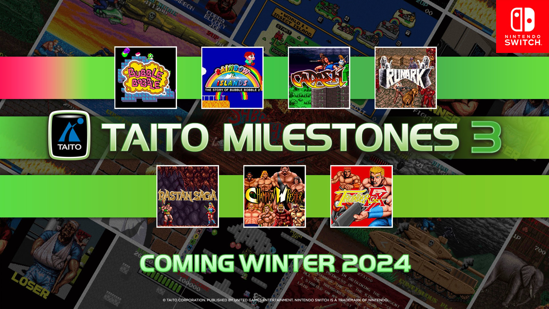 TAITO Milestones 3は11月に日本でSwitch用にリリースされ、今年の冬に世界中でリリースされます。