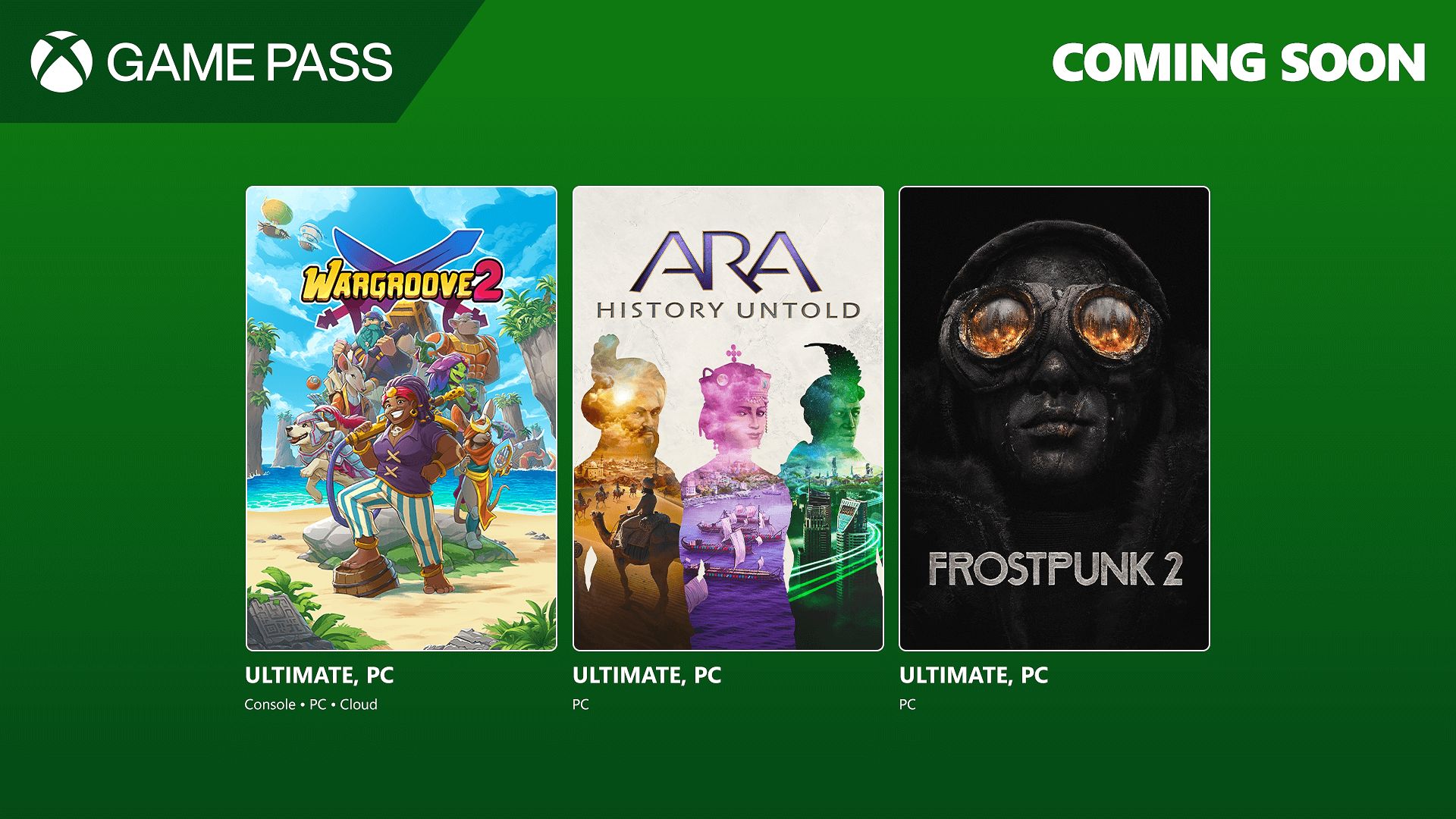 Game Pass adds Ara: History Untold, Frostpunk 2, and Wargroove 2 in late September