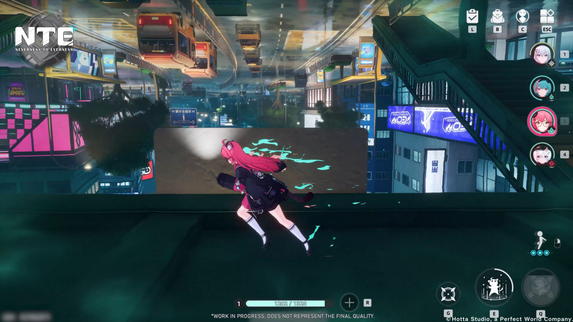 NTEネバエバの異象空間を探索するゲーム画面