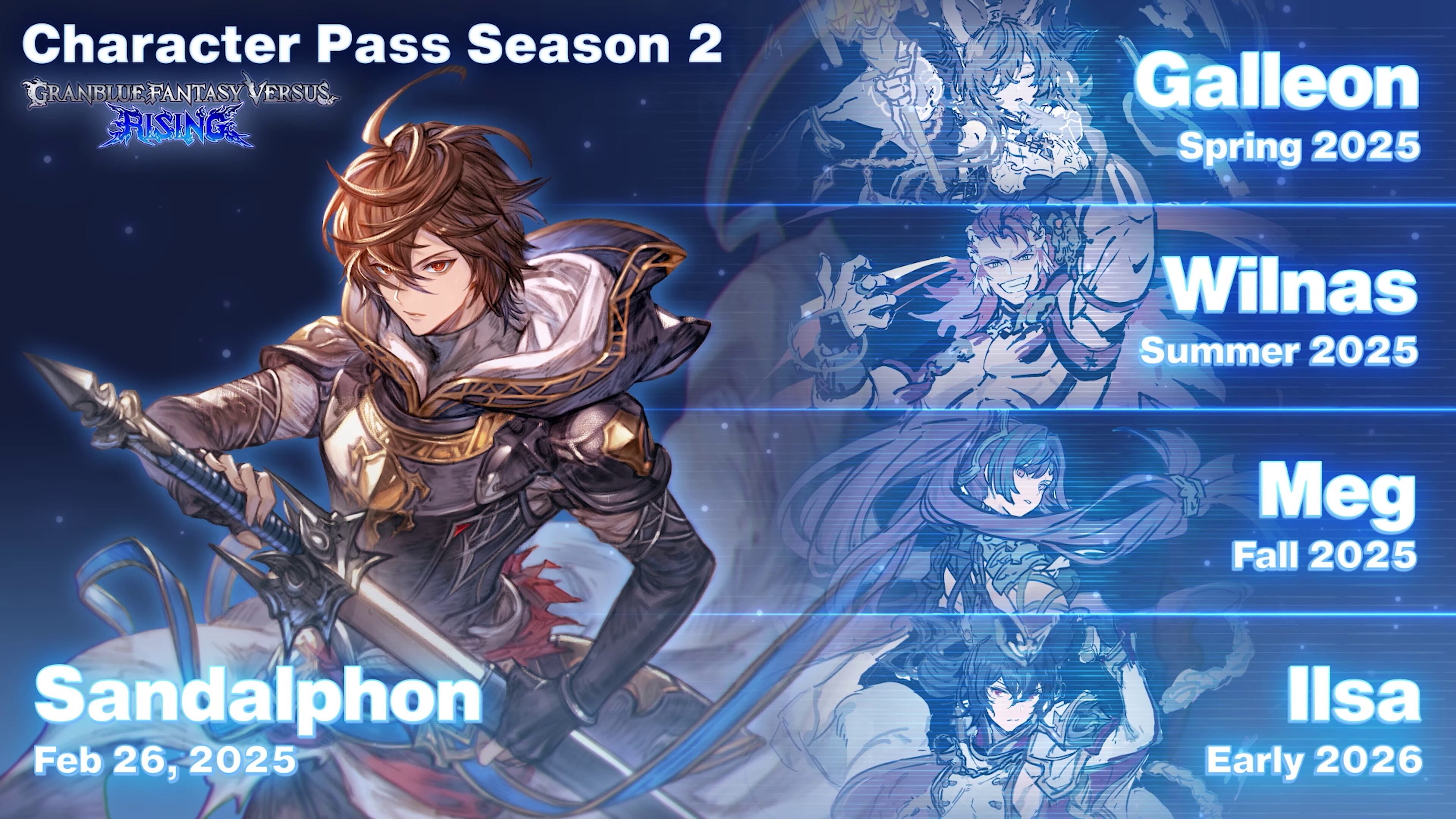Granblue Fantasy Versus: Rising DLC characters Galleon, Wilnas, Meg, and Ilsa announced