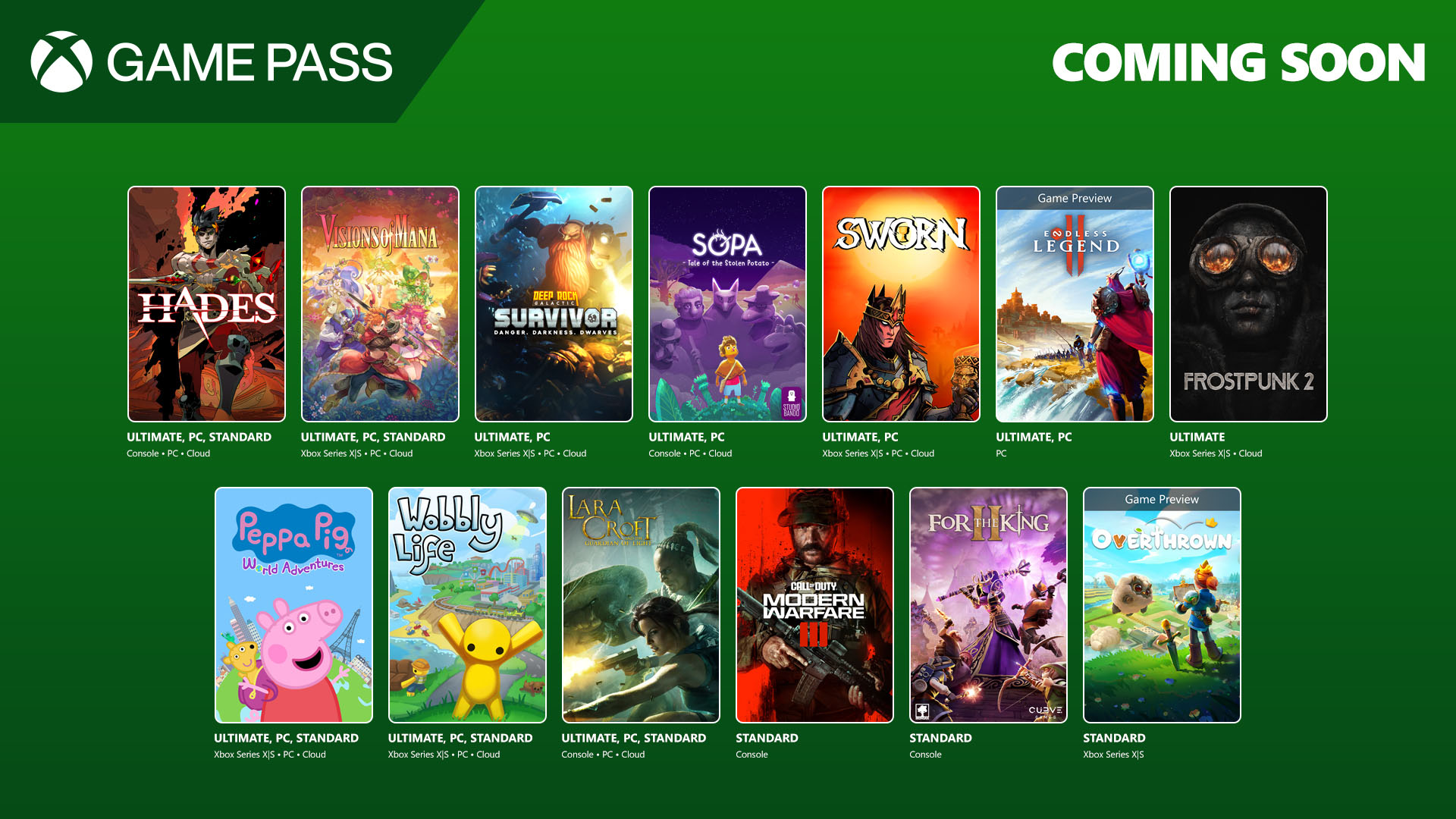 Game Pass adds Hades, Visions of Mana, Deep Rock Galactic: Survivor, and more in late September