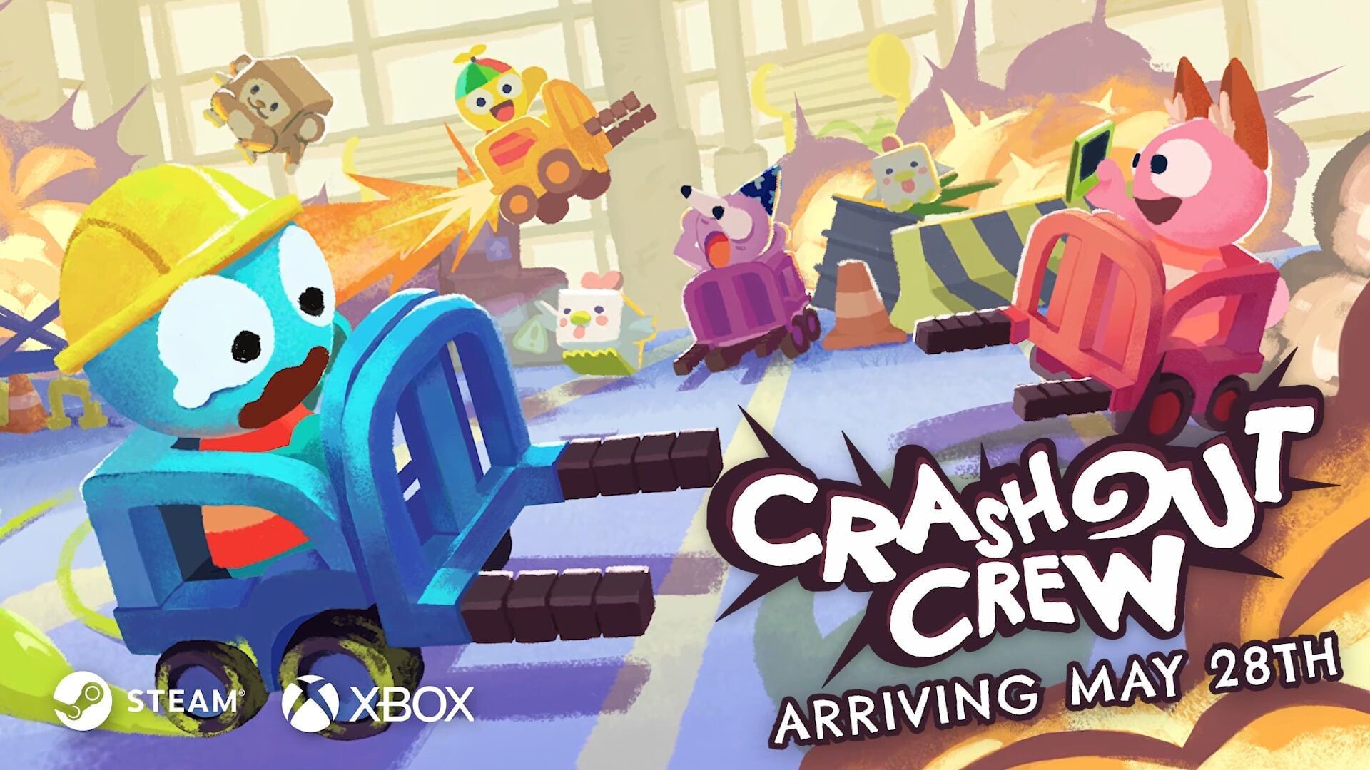 Cover image for Crashout Crew: A New Physics-Based Cooperative Forklift Adventure Set to Launch