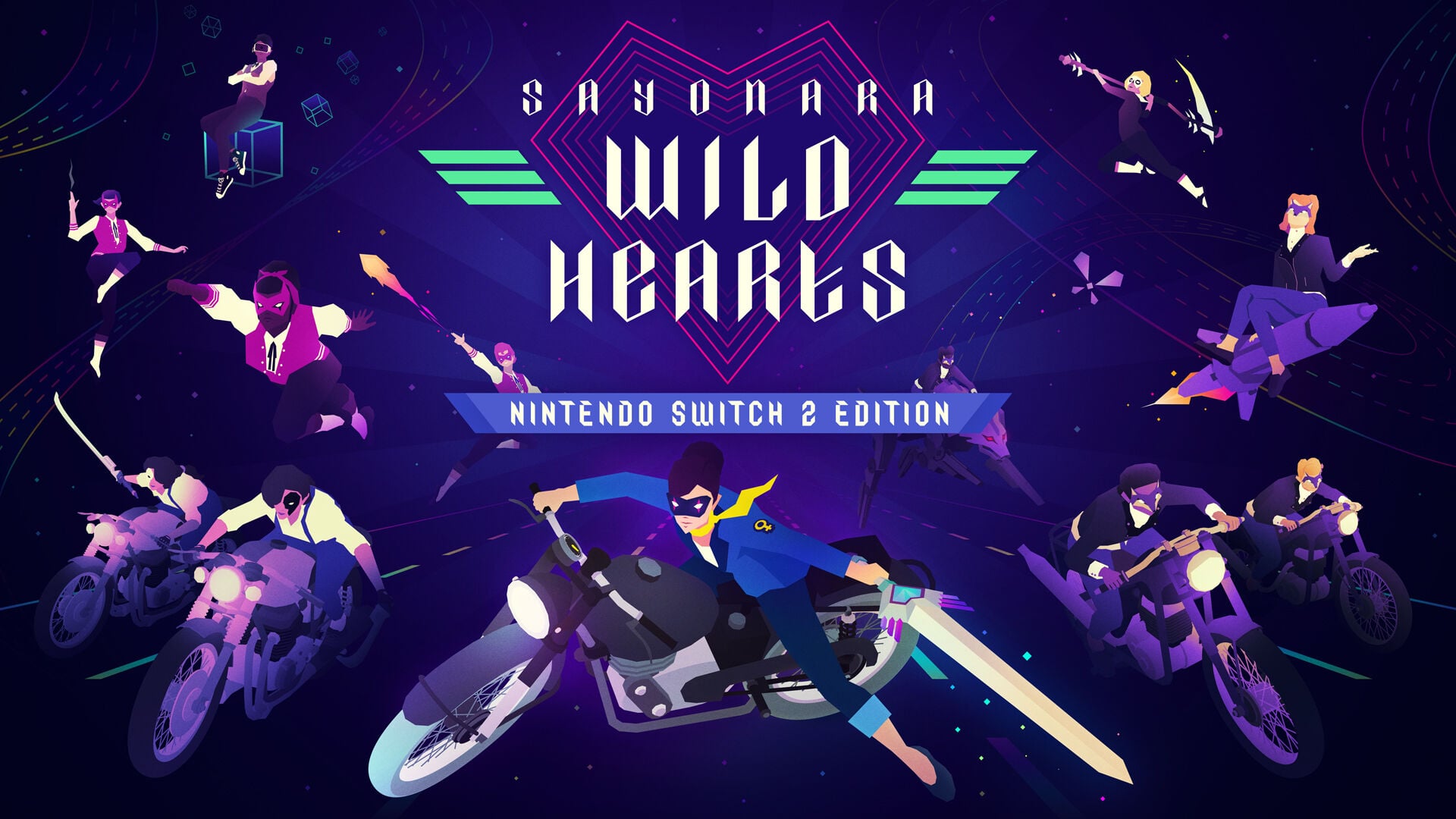 Cover image for Sayonara Wild Hearts Makes a Triumphant Return on Nintendo Switch 2